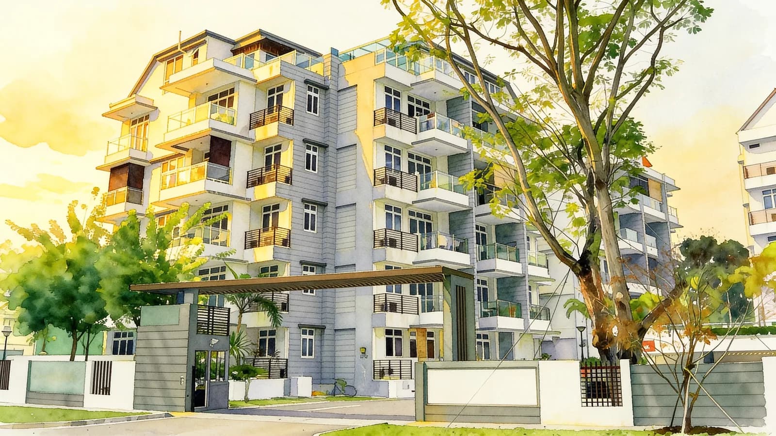 Parc Imperial, a 5-storey condominium in Queenstown. Illustration is AI-generated.