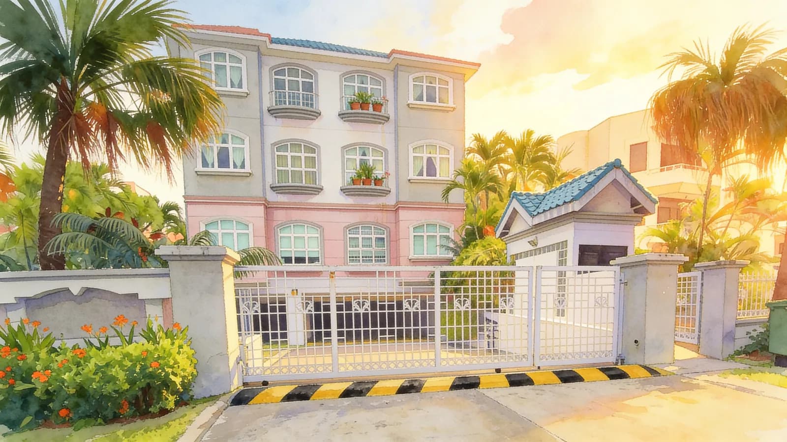 Tembeling Mansions, an apartment in Marine Parade. Illustration is AI-generated.