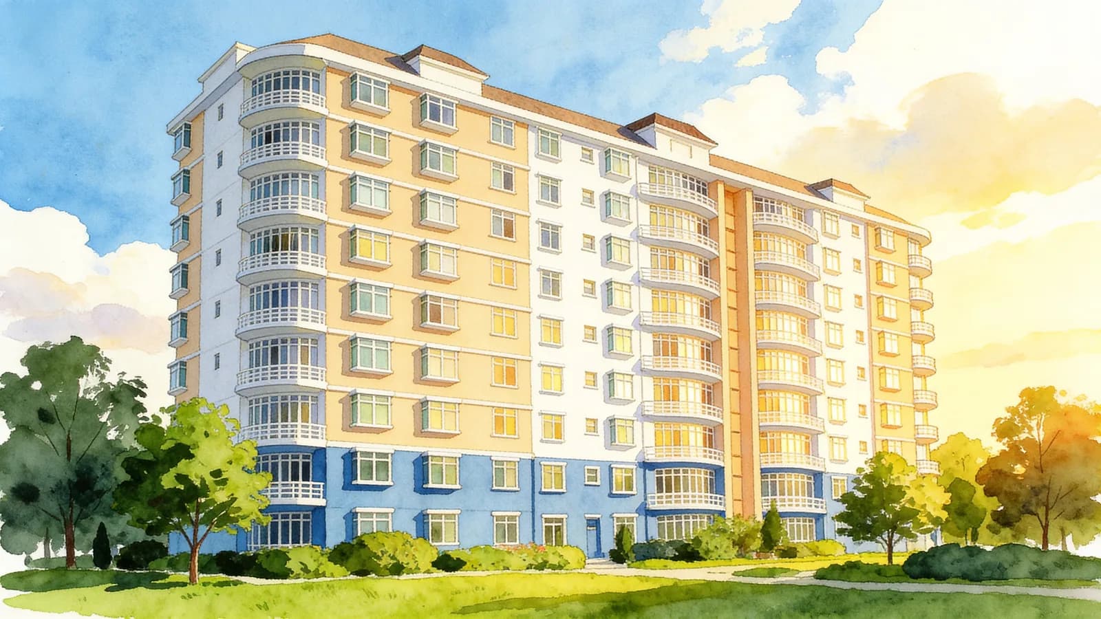 Derbyshire Heights, a 12-storey condominium in Novena. Illustration is AI-generated.