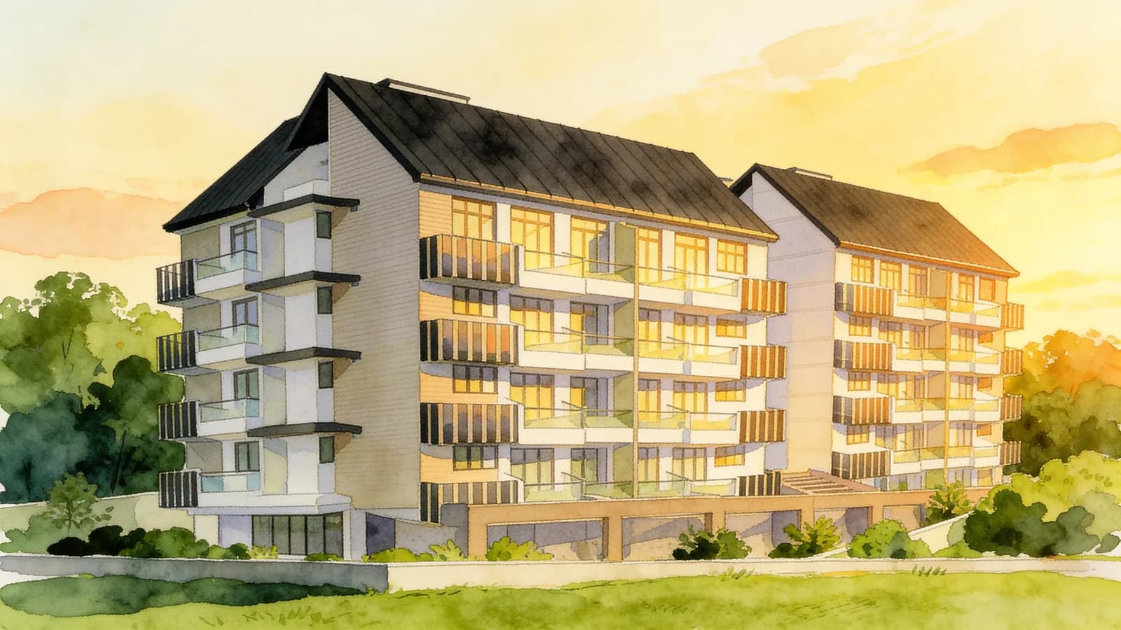 The Serenno, a development in Geylang. Illustration is AI-generated.
