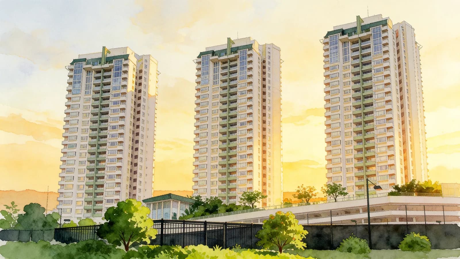 Kerrisdale, a condominium in Kallang. Illustration is AI-generated.