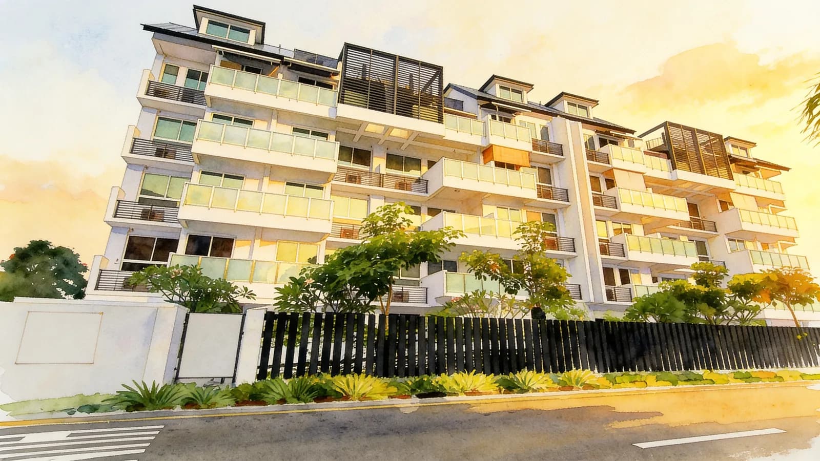 10 Shelford, a 4-storey apartment in Bukit Timah. Illustration is AI-generated.