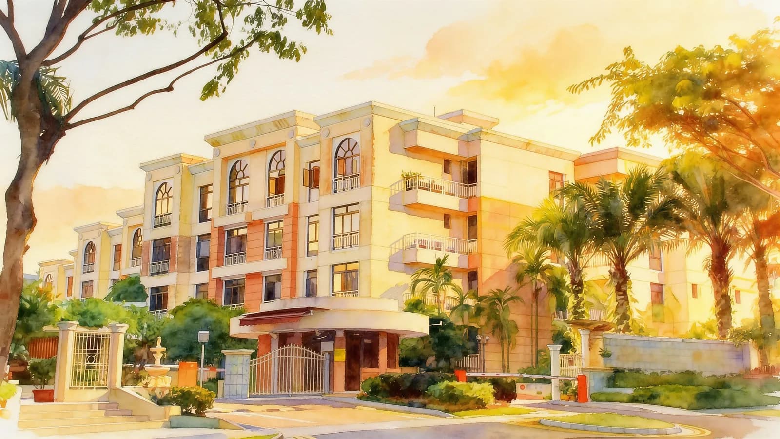 Seletaris, a 4-storey condominium in Sembawang. Illustration is AI-generated.