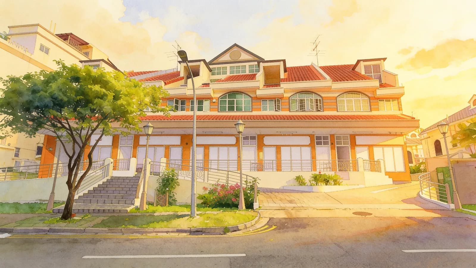 Coronation Arcade, a 2-storey apartment in Bukit Timah. Illustration is AI-generated.