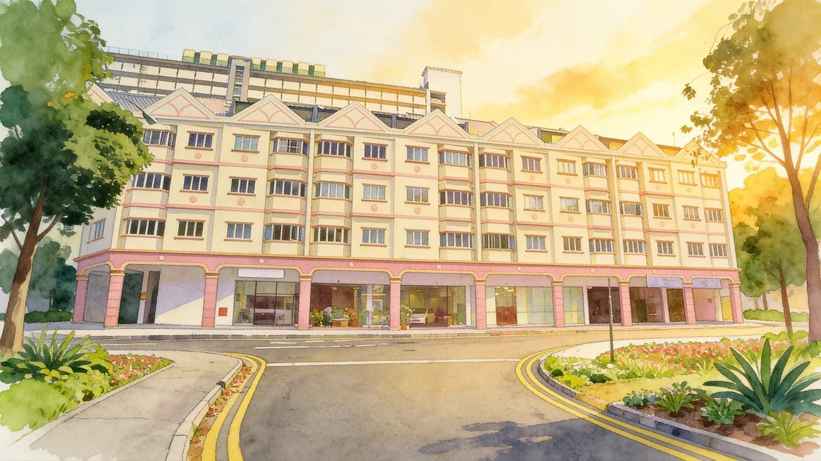 Kim Keat House, an apartment in Novena. Illustration is AI-generated.
