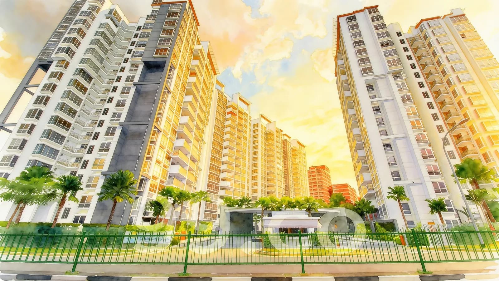 Oasis @ Elias, an 18-storey condominium in Pasir Ris. Illustration is AI-generated.