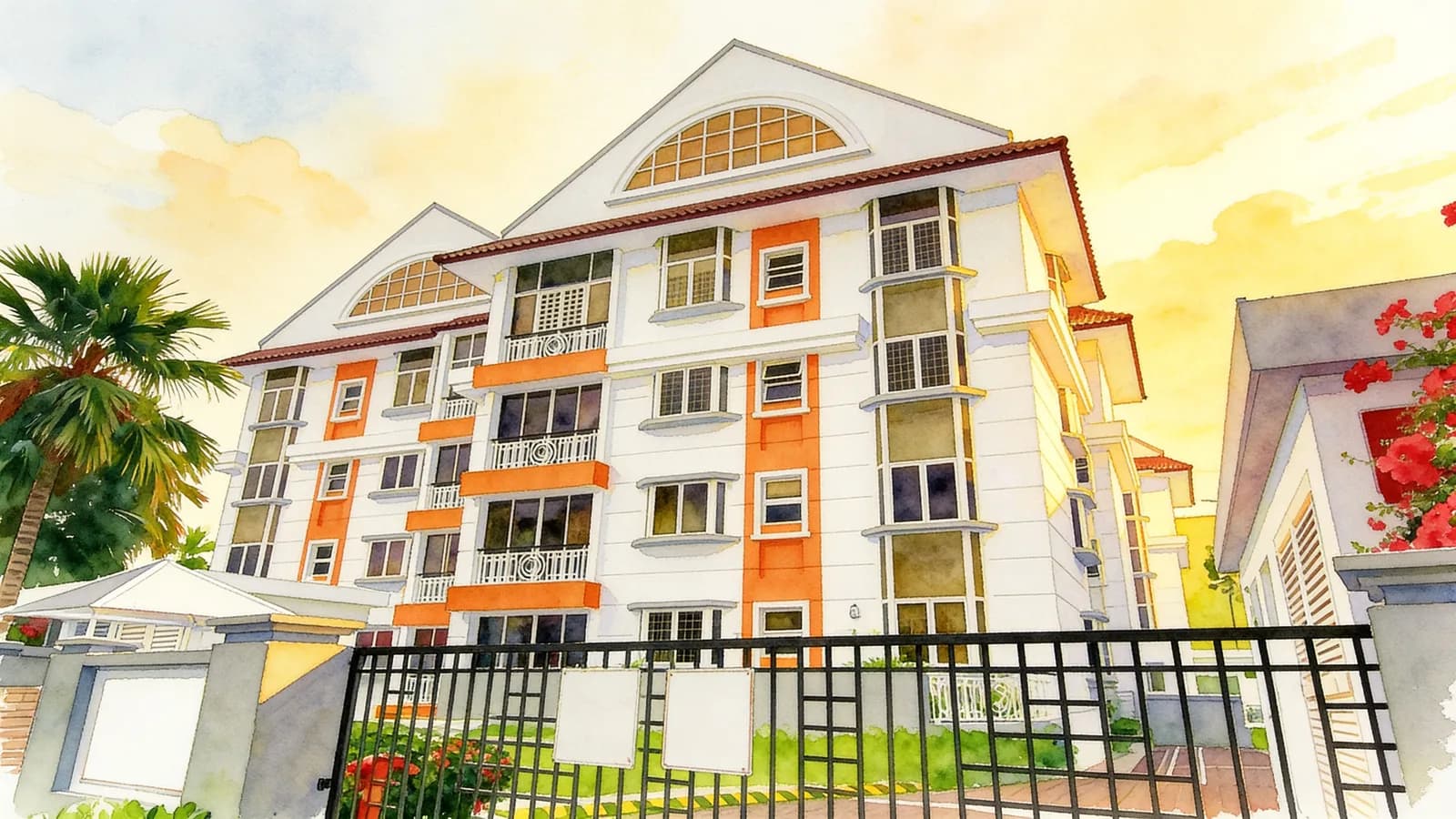 Jersey Lodge, a condominium in Bedok. Illustration is AI-generated.