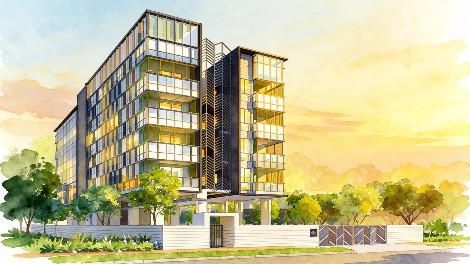 M Suites, a 5-storey condominium in Bedok. Illustration is AI-generated.