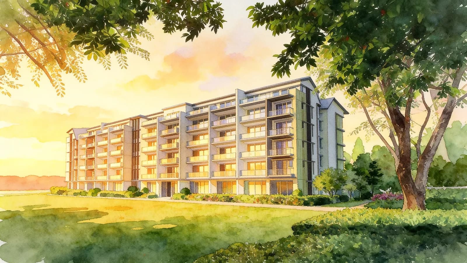 The Glyndebourne, a 5-storey condominium in Novena. Illustration is AI-generated.