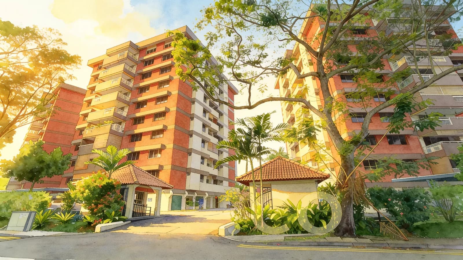 Woollerton Park, an apartment in Tanglin. Illustration is AI-generated.