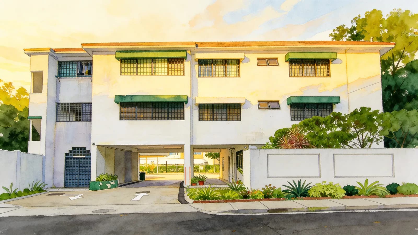 Delight Court, a condominium in Geylang. Illustration is AI-generated.