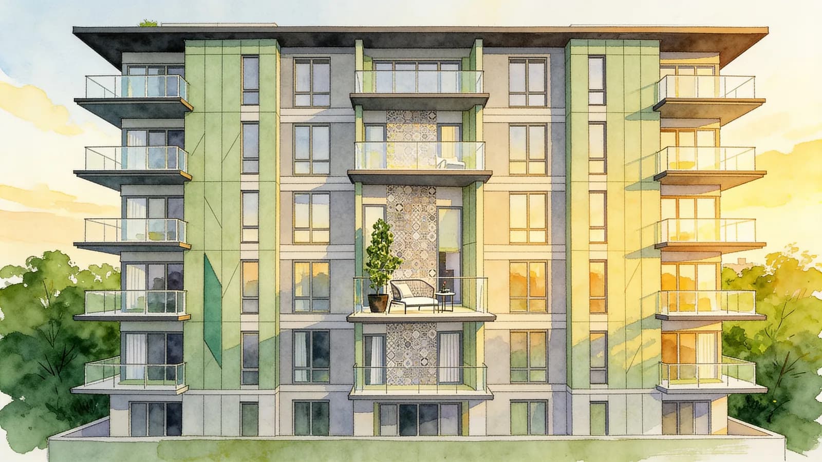 Carpmael Thirty-Eight, a 5-storey condominium in Geylang. Illustration is AI-generated.