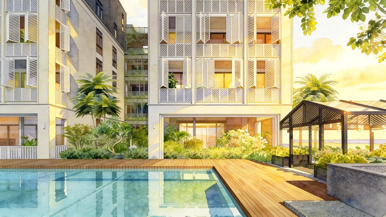 Olloi, a 5-storey condominium in Geylang. Illustration is AI-generated.