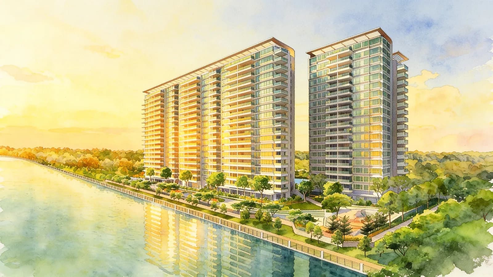Dakota Residences, a condominium in Geylang. Illustration is AI-generated.