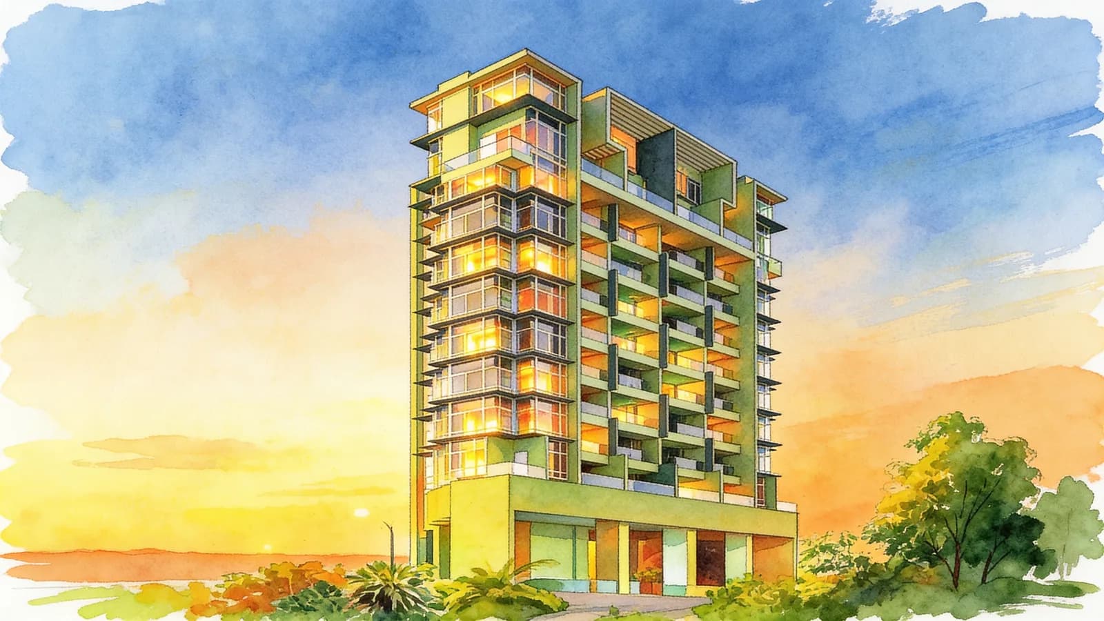 The Coterie @ Holland, an 11-storey apartment in Tanglin. Illustration is AI-generated.