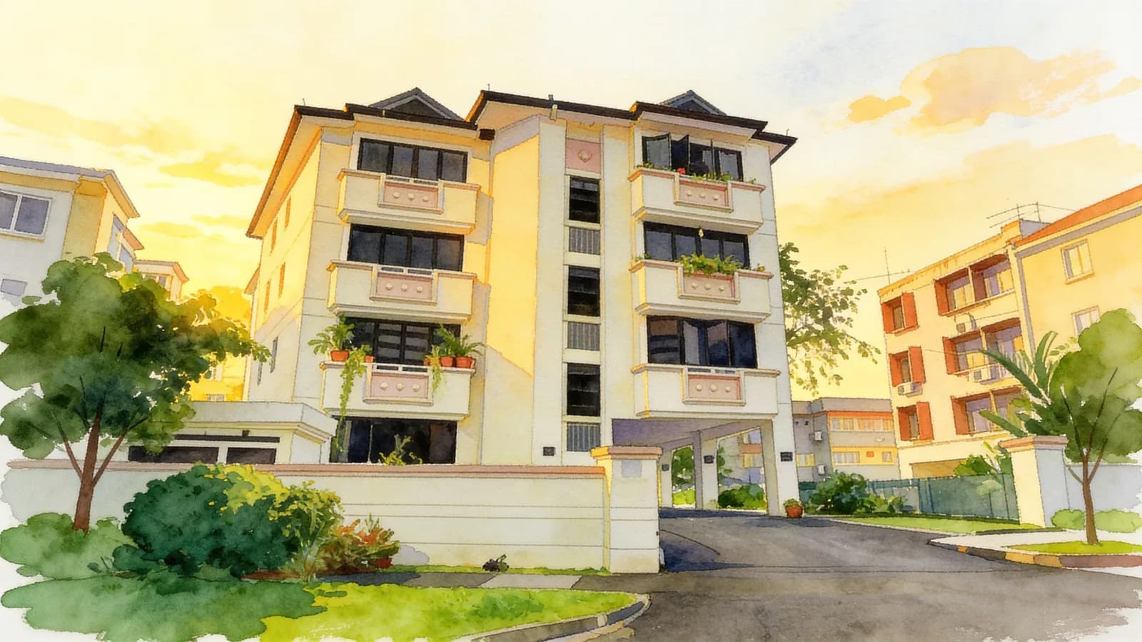 Bristol Lodge, a condominium in Kallang. Illustration is AI-generated.