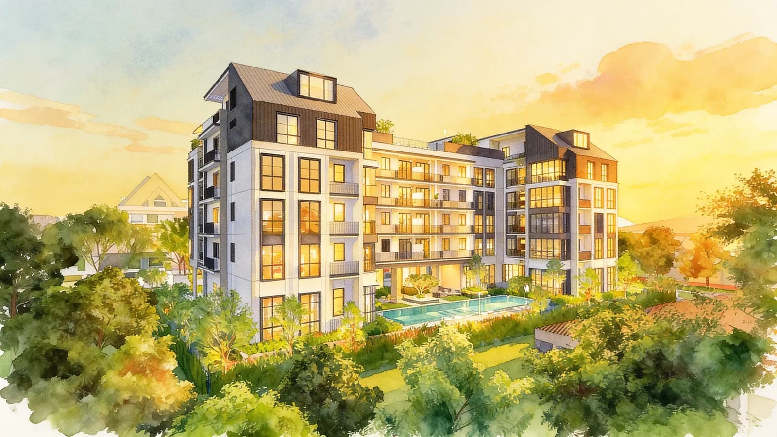 Royal Hallmark, a 5-storey condominium in Marine Parade. Illustration is AI-generated.