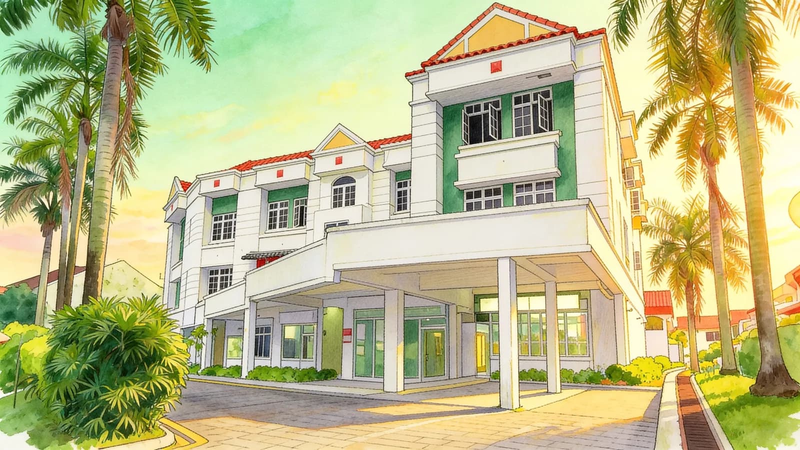 Yikai Court, an apartment in Serangoon. Illustration is AI-generated.