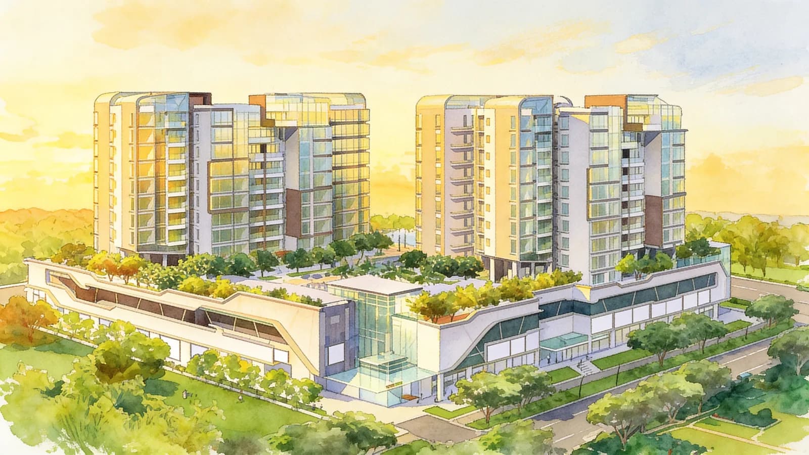 Yewtee Residences, an apartment in Choa Chu Kang. Illustration is AI-generated.