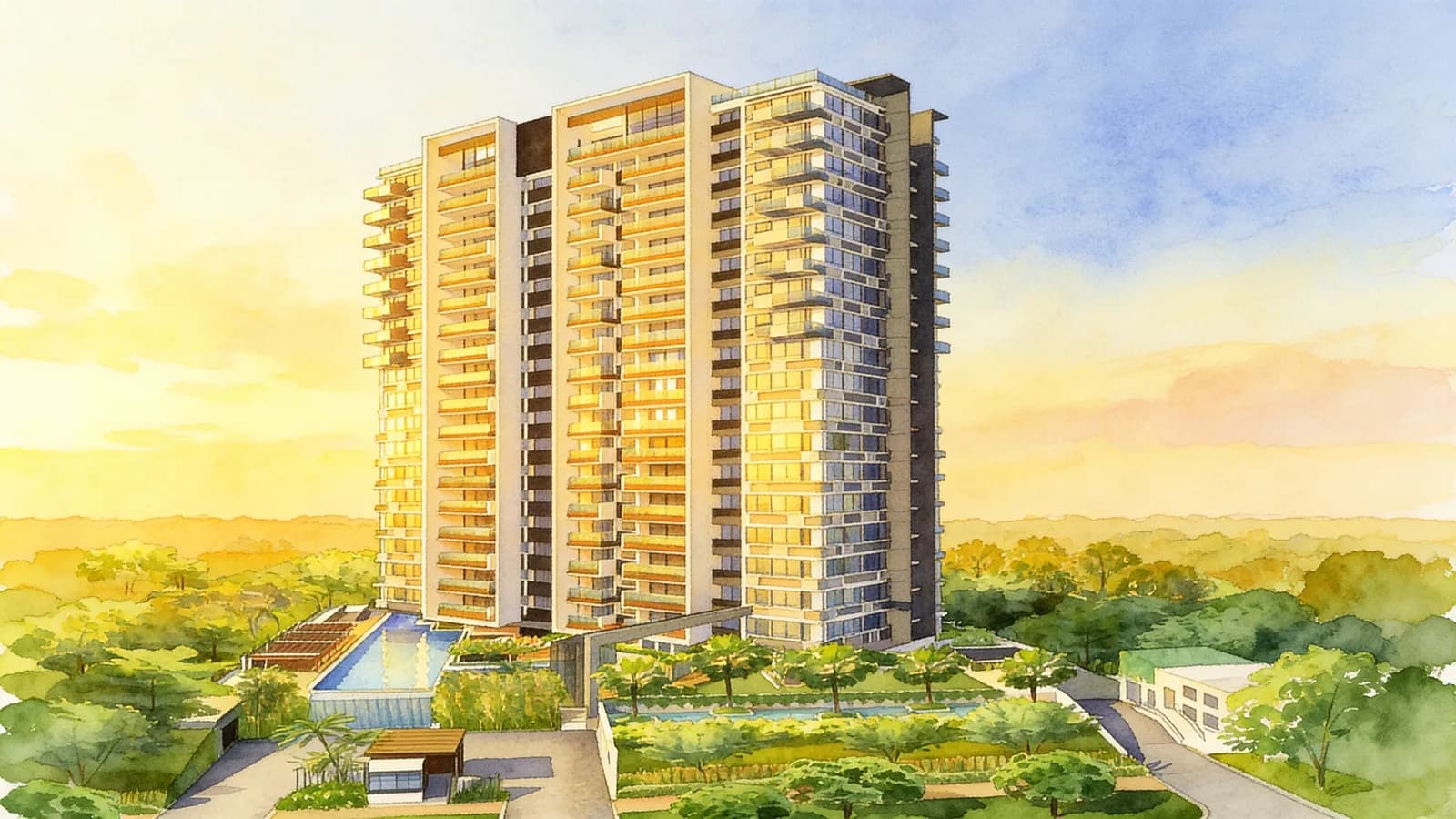 Coralis, a condominium in Marine Parade. Illustration is AI-generated.