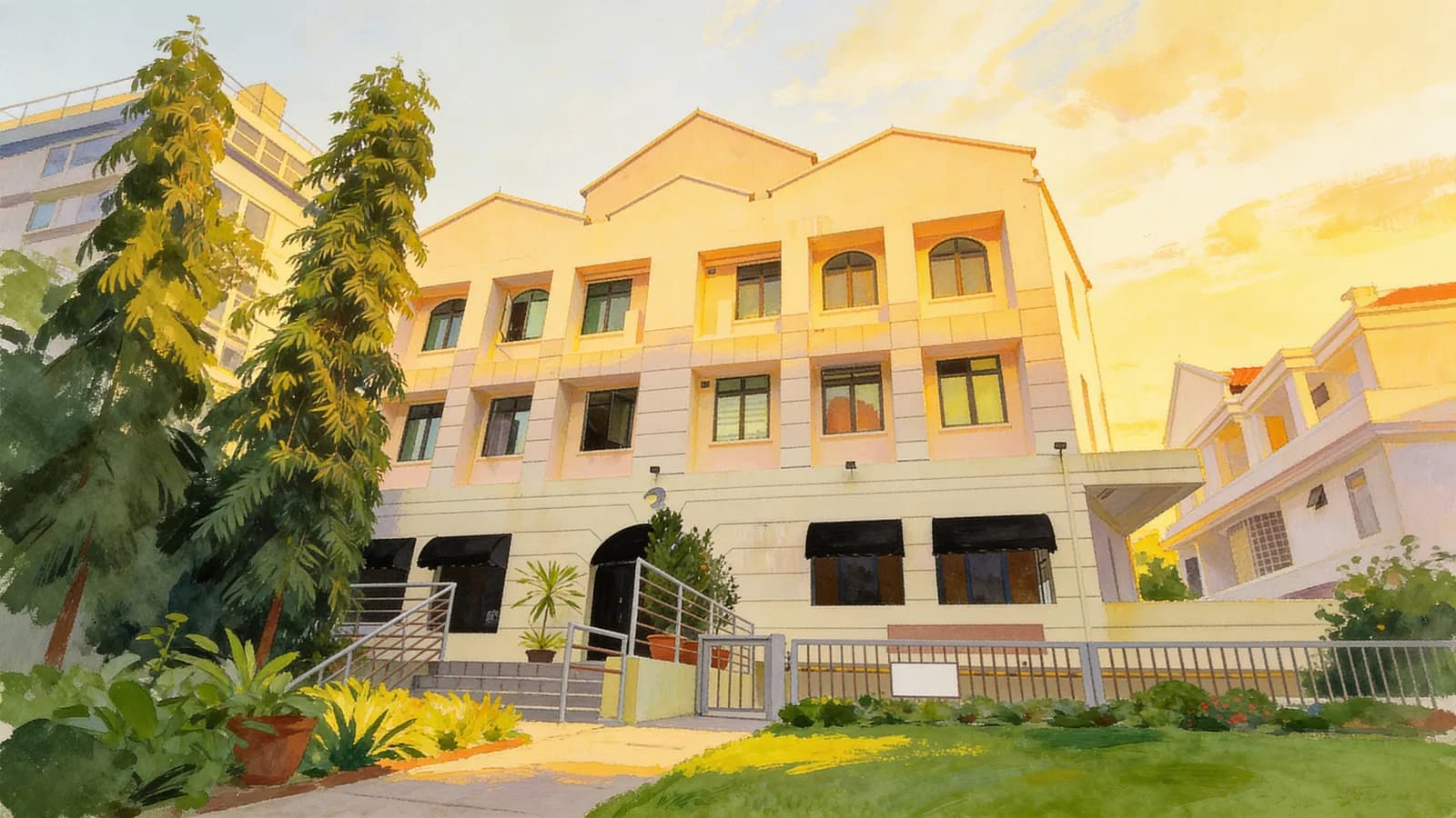 Fenara Court, an apartment in Bedok. Illustration is AI-generated.