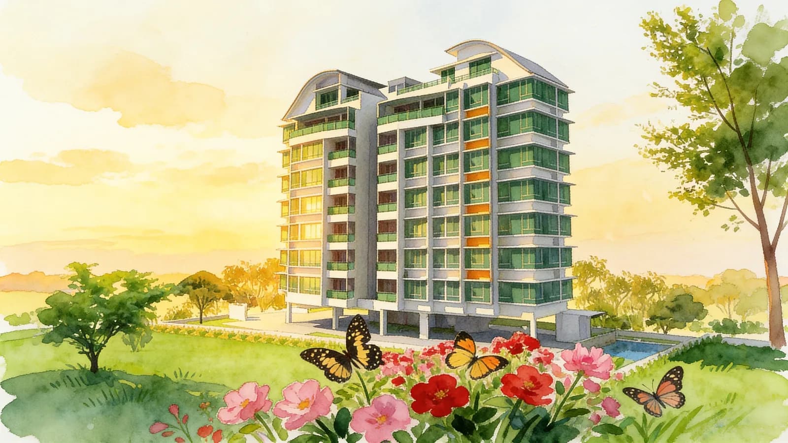Parc Aston, an apartment in Toa Payoh. Illustration is AI-generated.
