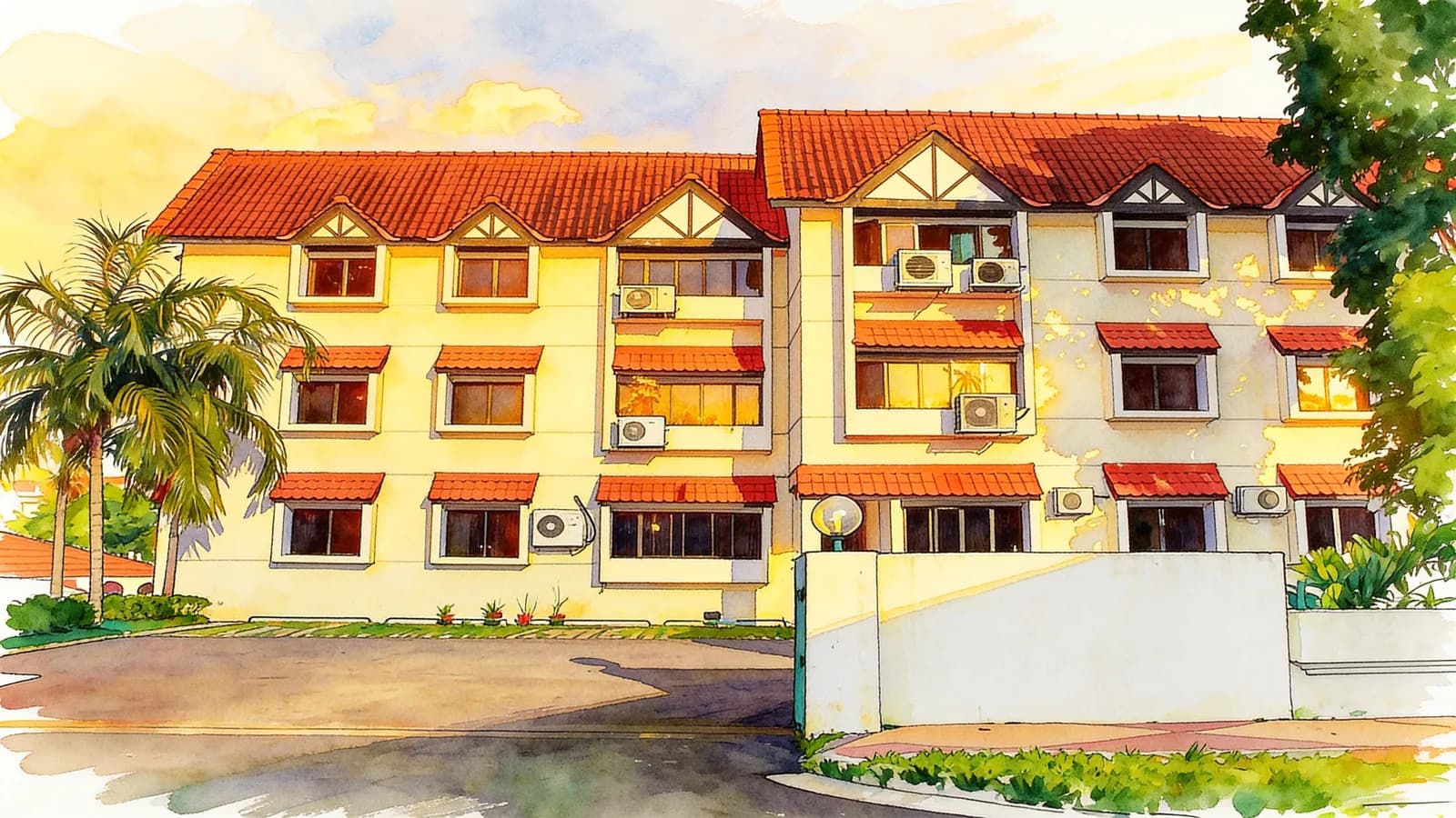 Daisy Apartments, an apartment. Illustration is AI-generated.