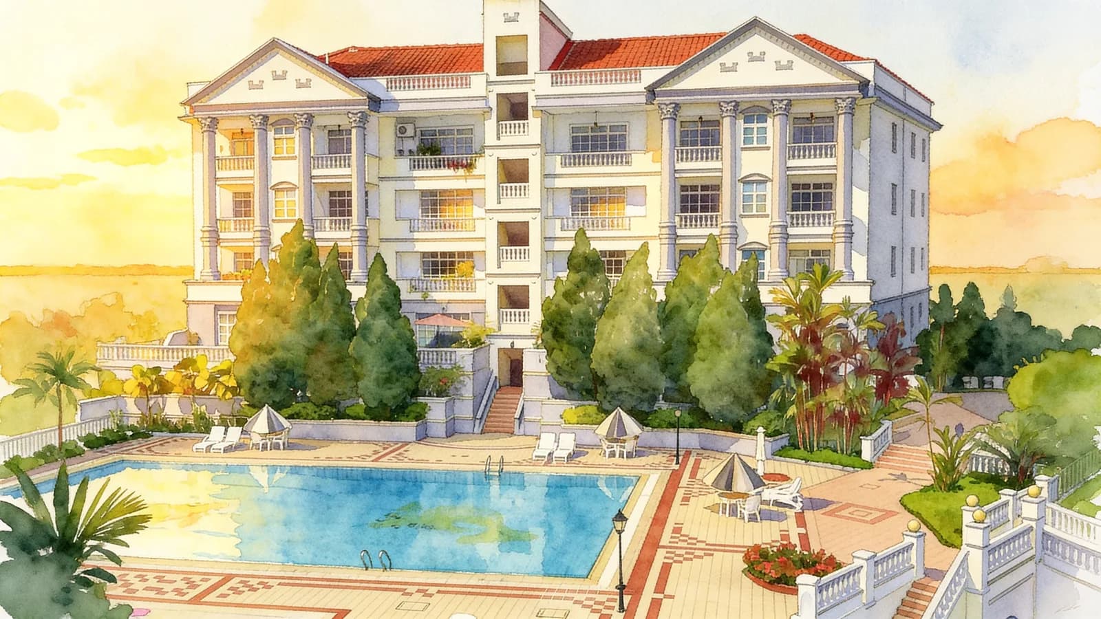 La Suisse I, a condominium in Bukit Timah. Illustration is AI-generated.