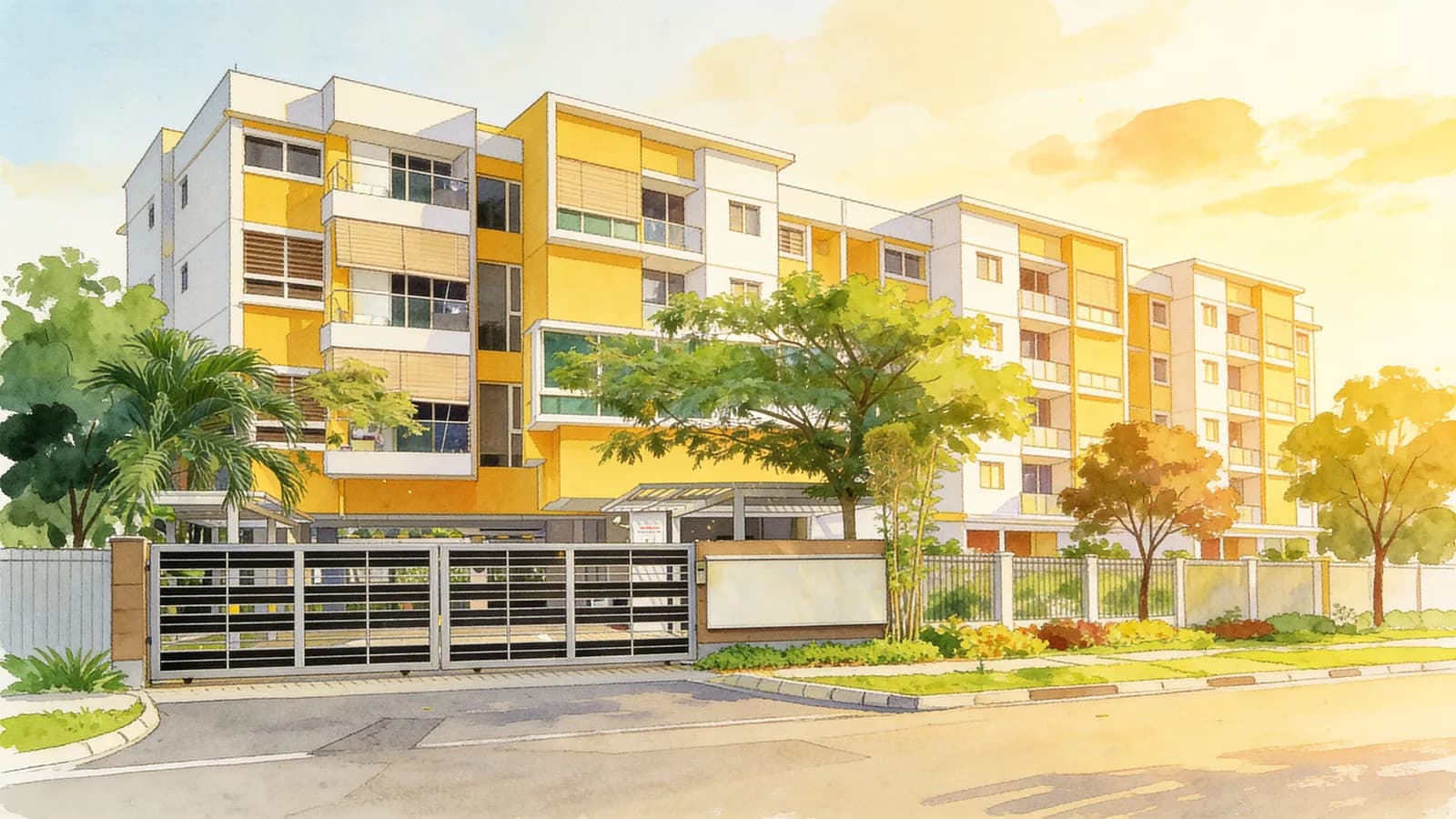 The Estiva, a 5-storey apartment in Queenstown. Illustration is AI-generated.