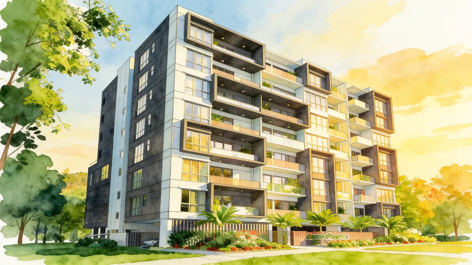 Centra Loft, an 8-storey condominium in Geylang. Illustration is AI-generated.