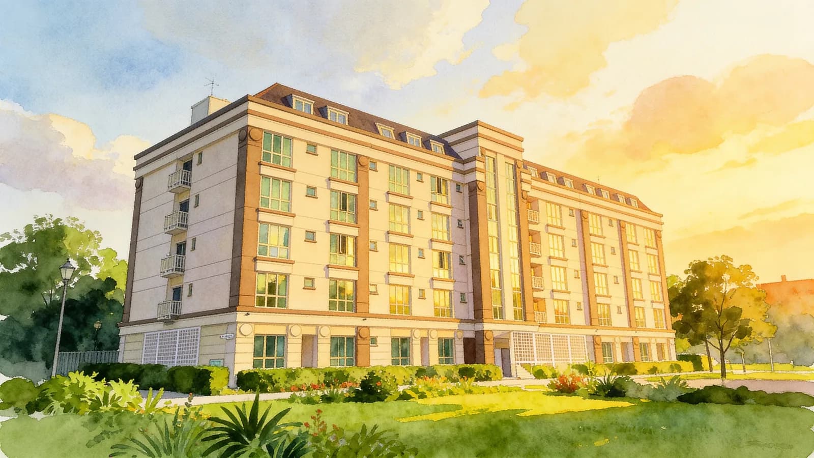 Kentish Green, a 6-storey apartment in Kallang. Illustration is AI-generated.
