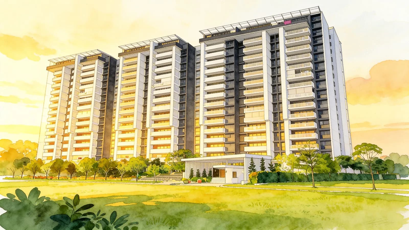 The Lakefront Residences, a condominium in Jurong West. Illustration is AI-generated.