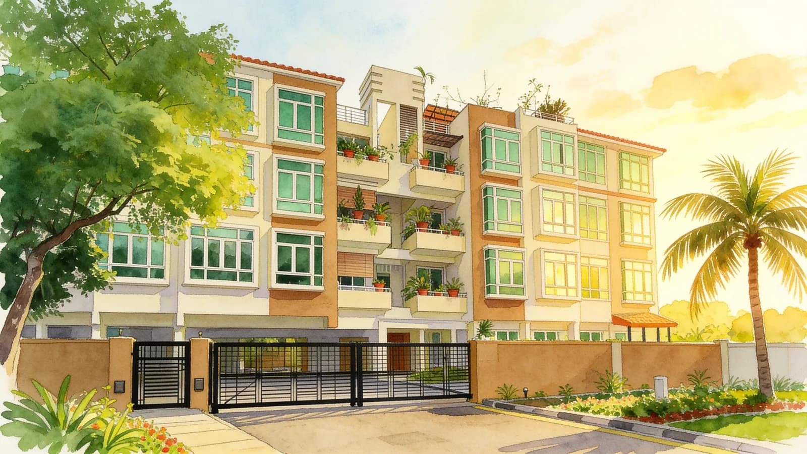 East Signature, a condominium in Bedok. Illustration is AI-generated.