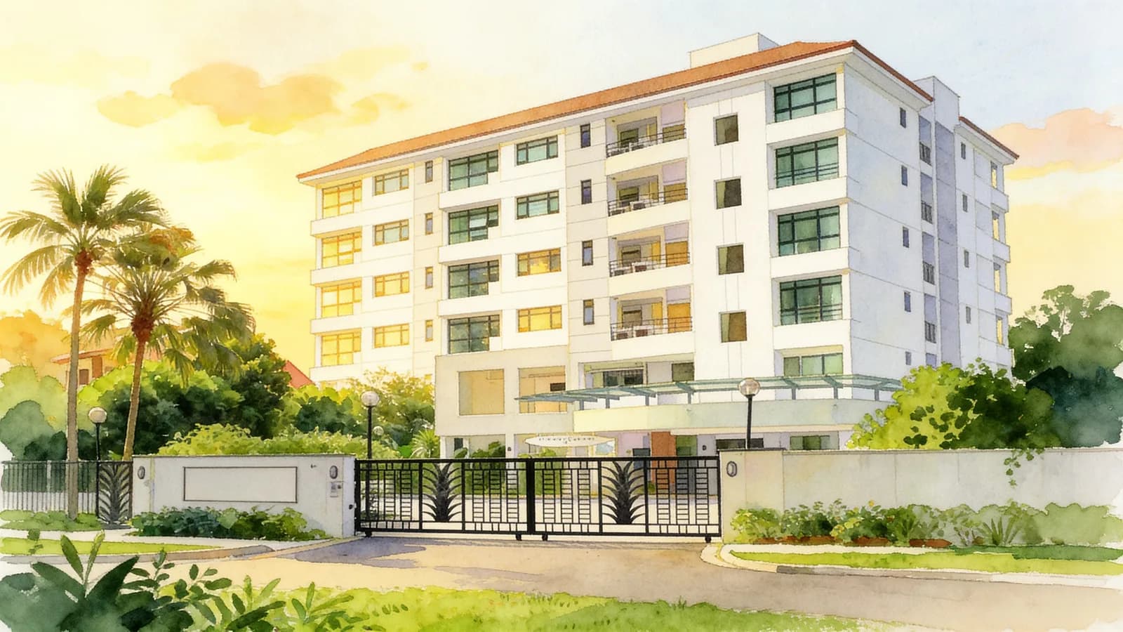 Jewel Of Balmoral, a 9-storey condominium in Tanglin. Illustration is AI-generated.