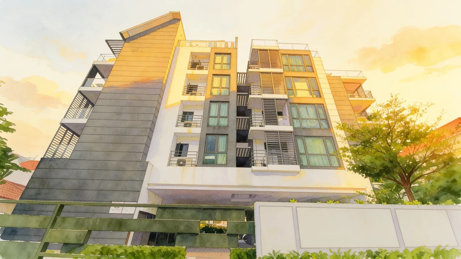 Isuites @ Marshall, an apartment in Marine Parade. Illustration is AI-generated.