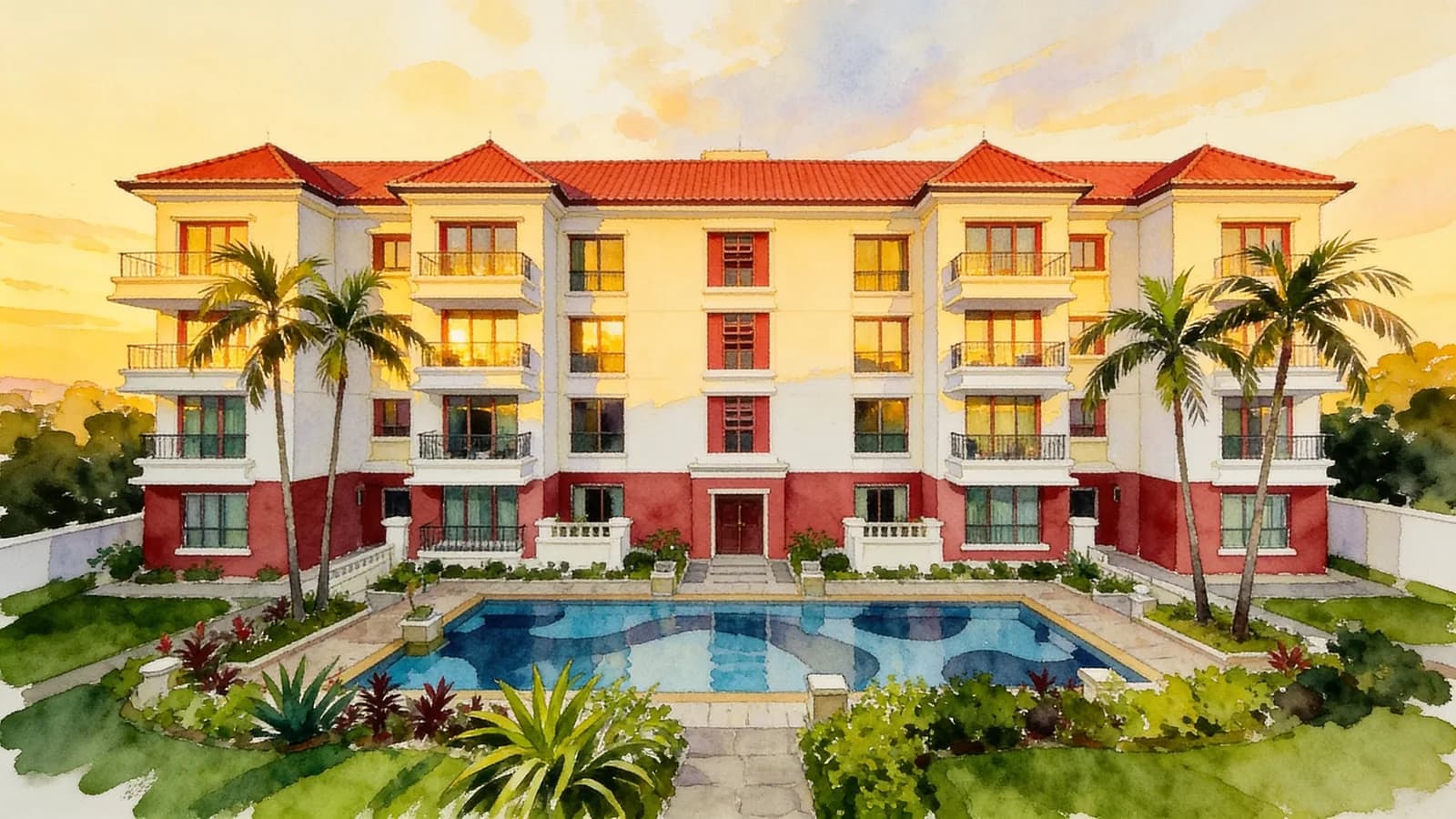 Palm Haven, a 4-storey condominium in Hougang. Illustration is AI-generated.