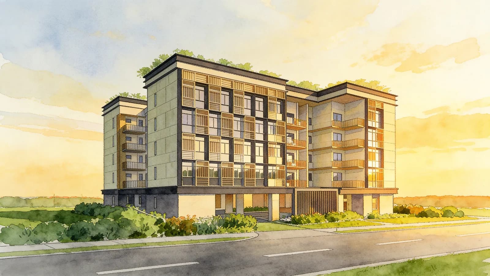 Baywind Residences, a 5-storey condominium in Bedok. Illustration is AI-generated.