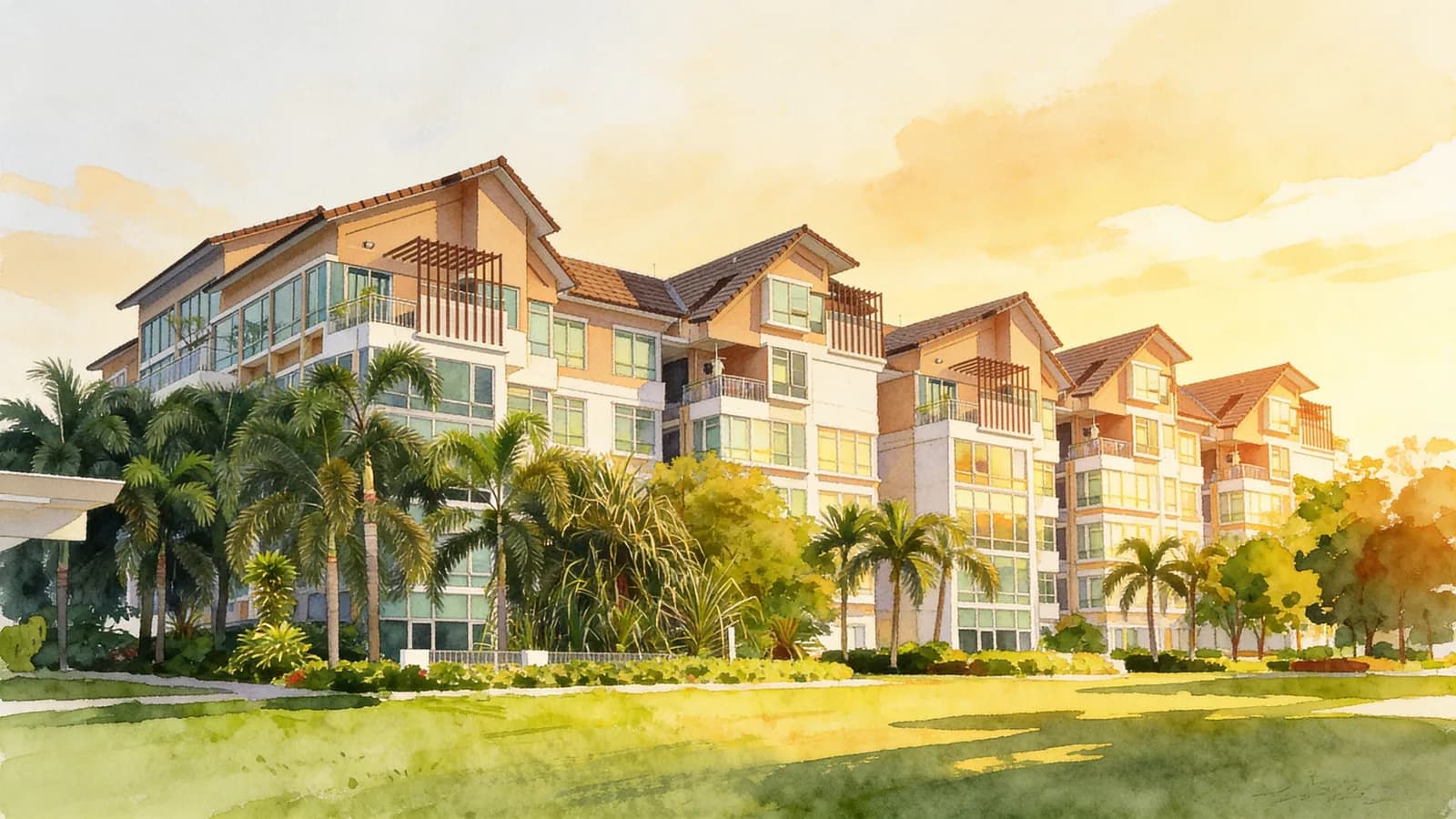 Clementiwoods Condominium, a condominium in Clementi. Illustration is AI-generated.