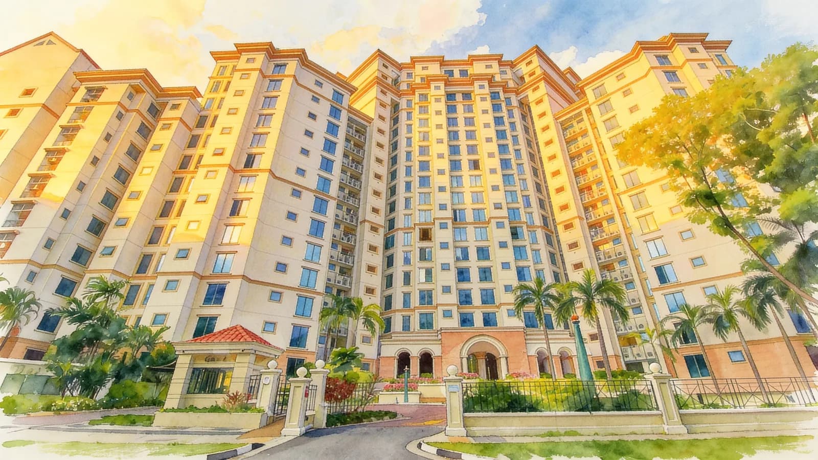 Pebble Bay, a condominium in Kallang. Illustration is AI-generated.