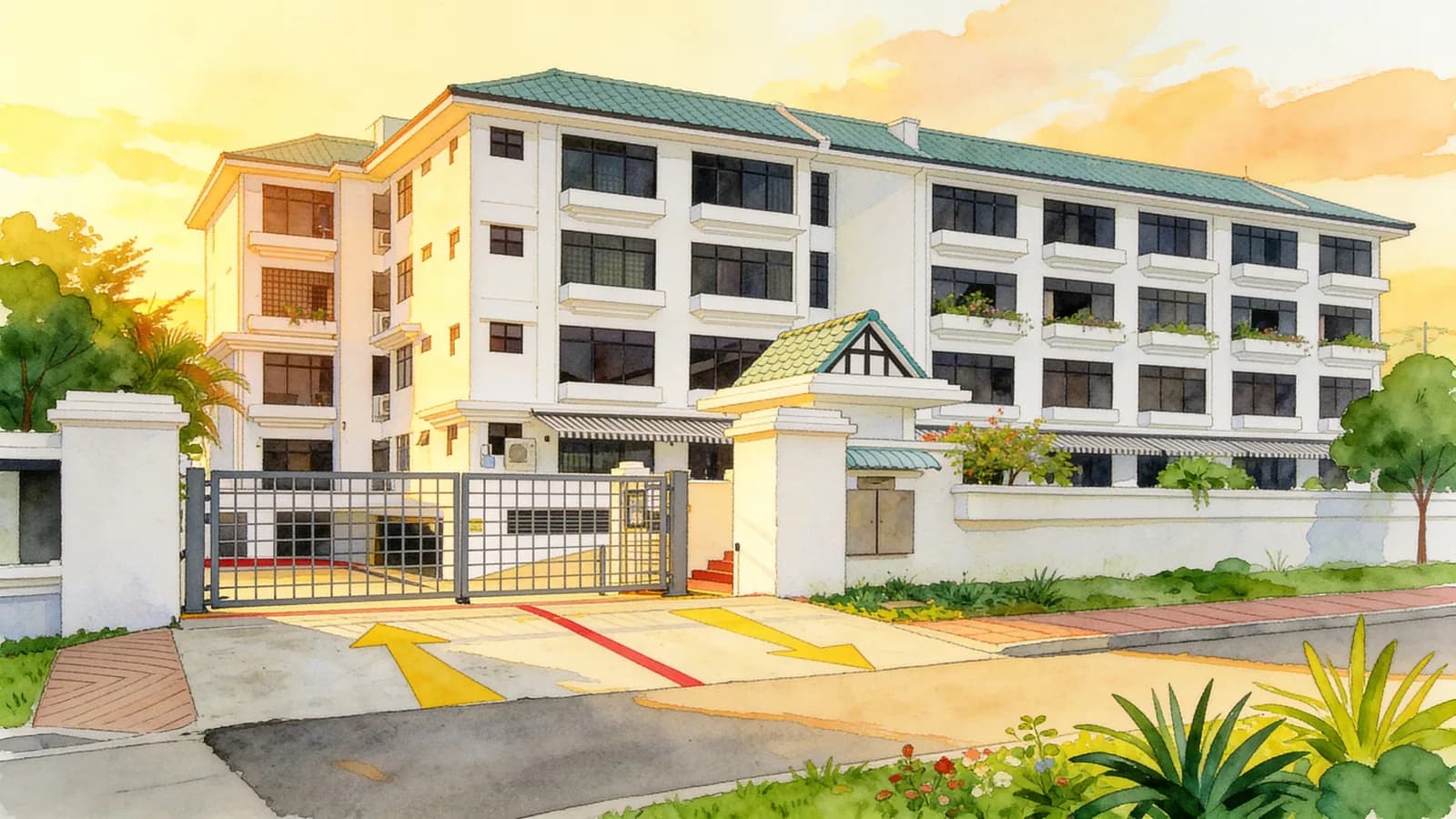 Tembeling Grove, a condominium in Marine Parade. Illustration is AI-generated.
