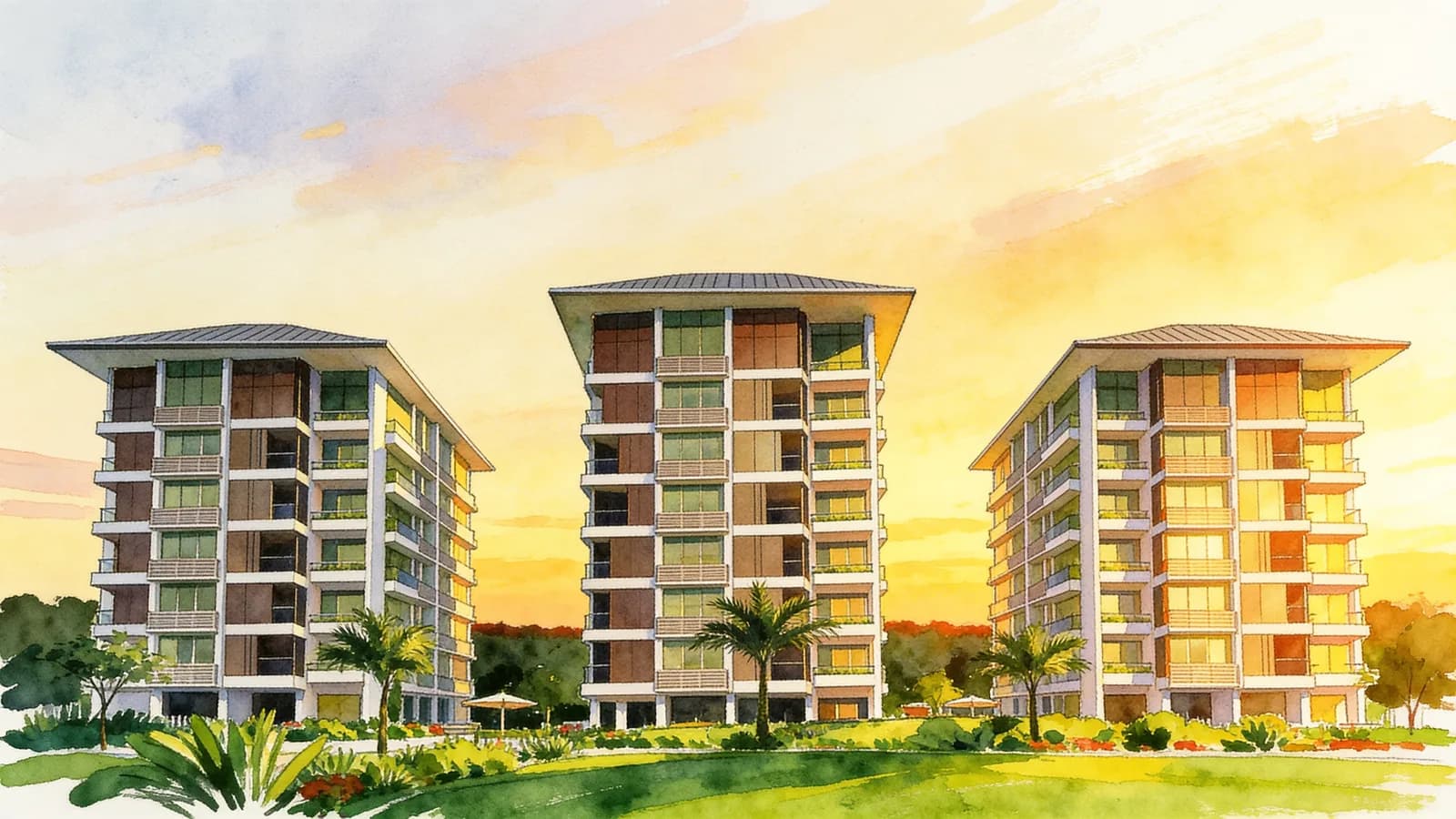 Parc Sophia, a 7-storey apartment in Rochor. Illustration is AI-generated.