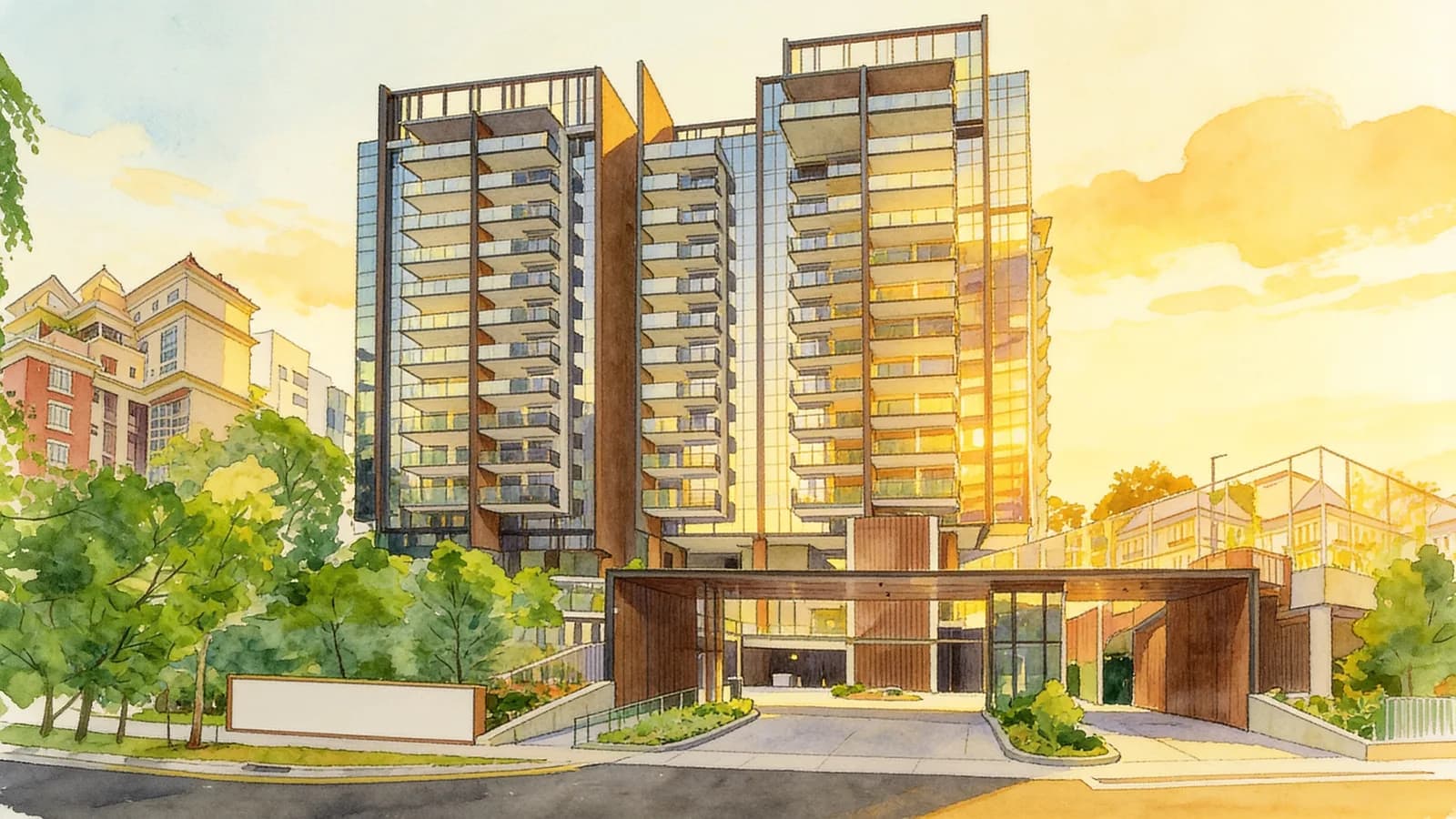 Juniper Hill, a 12-storey condominium in Tanglin. Illustration is AI-generated.