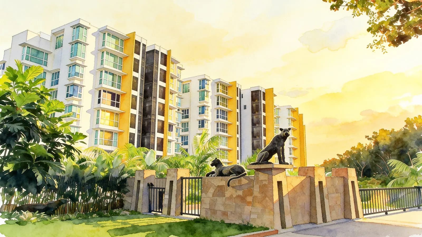 Savannah Condopark, a 9-storey condominium in Tampines. Illustration is AI-generated.