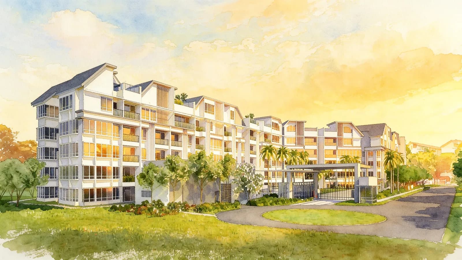 The Sorrento, a 27-storey condominium in Clementi. Illustration is AI-generated.