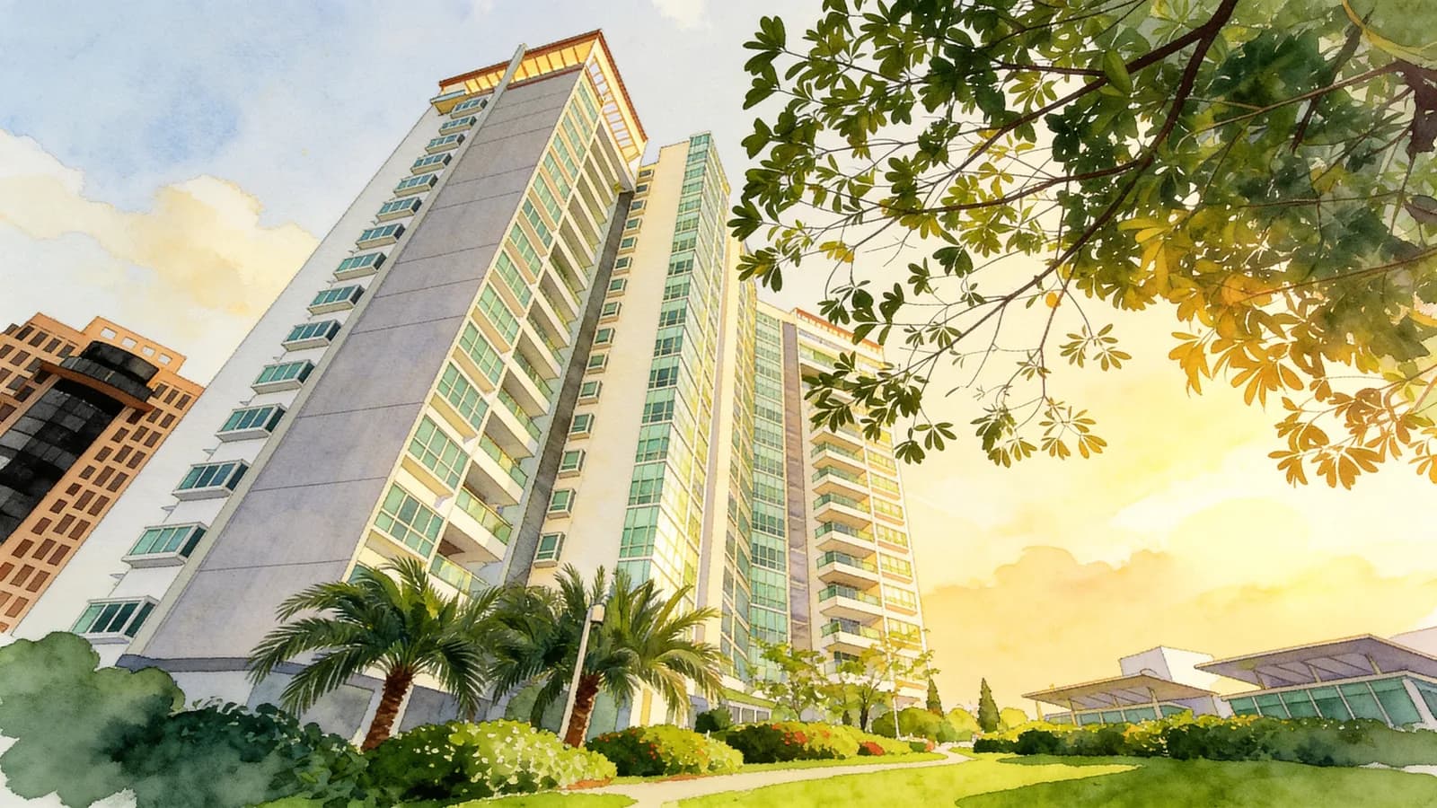 Tresalveo, a 21-storey condominium in Bishan. Illustration is AI-generated.