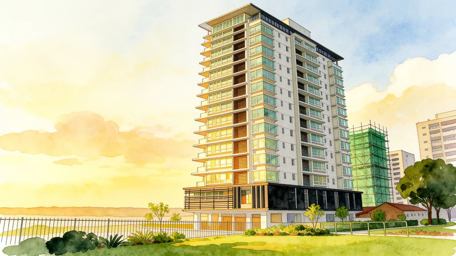 Medge, an apartment in Novena. Illustration is AI-generated.