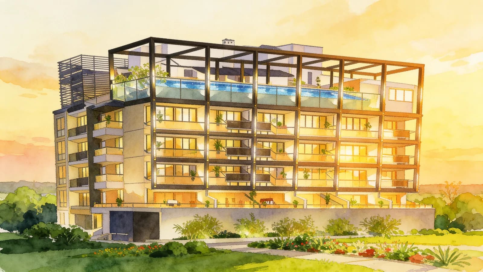 Ness, a condominium in Geylang. Illustration is AI-generated.