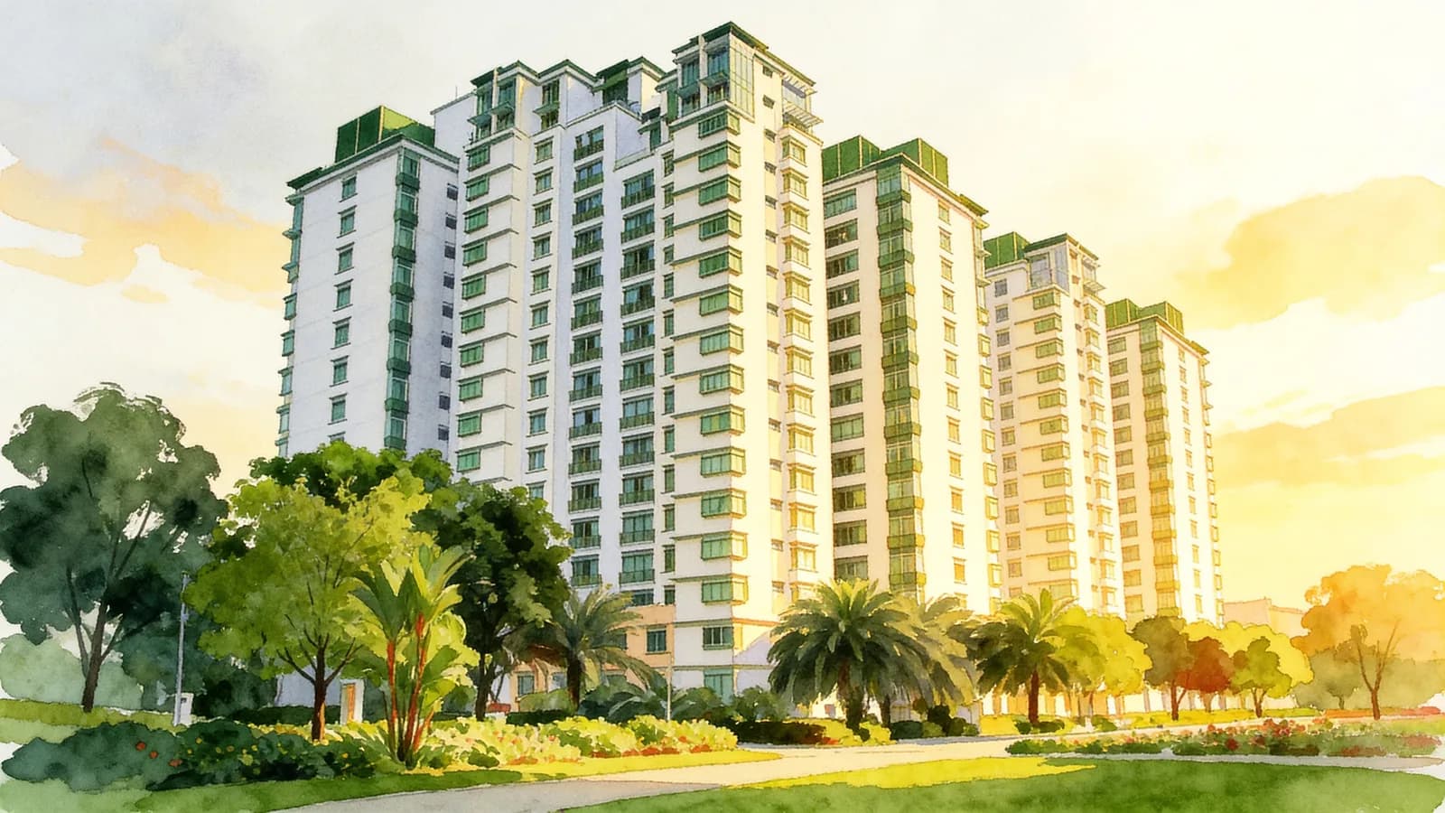 The Windermere, a 24-storey condominium in Choa Chu Kang. Illustration is AI-generated.