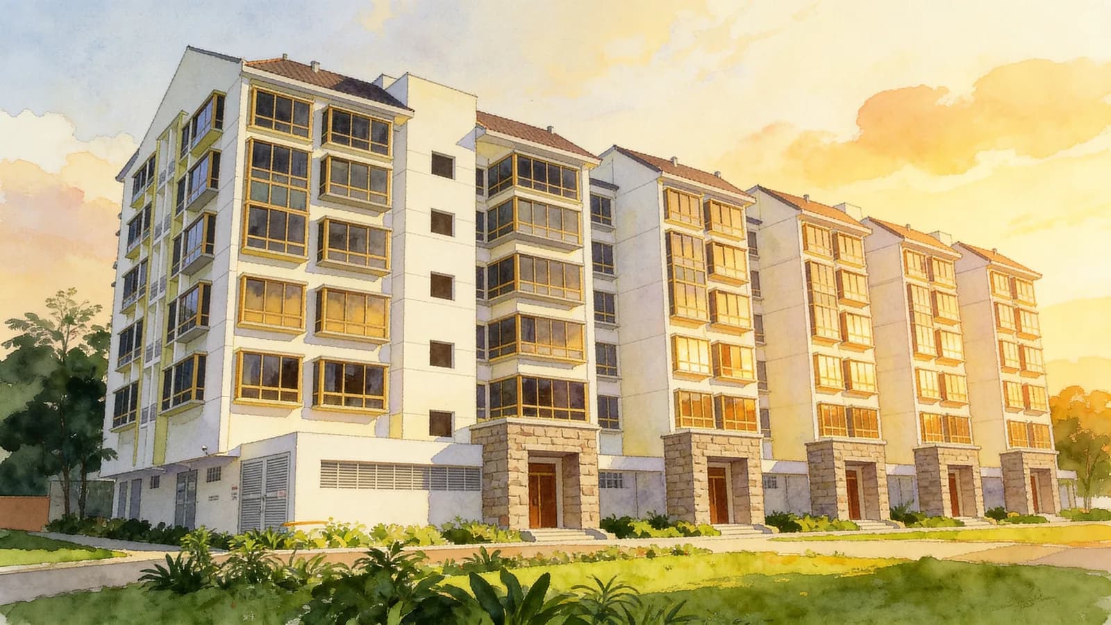 The Maylea, a 5-storey condominium in Queenstown. Illustration is AI-generated.