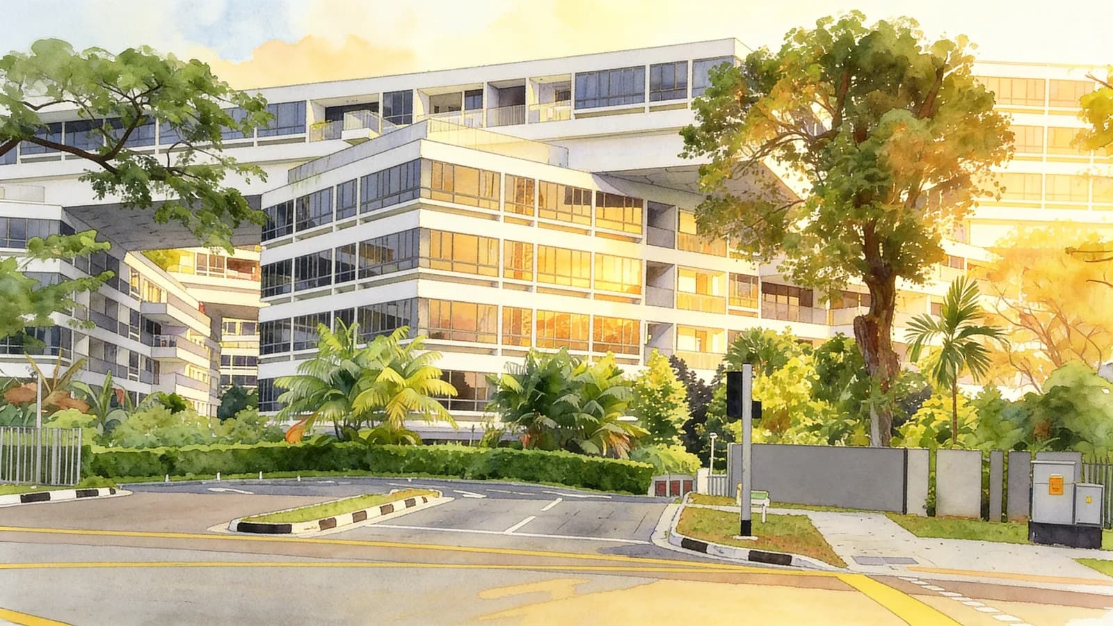 The Interlace, a 23-storey condominium in Bukit Merah. Illustration is AI-generated.